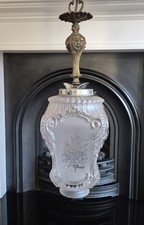 VICTORIAN Etched Glass Pendant