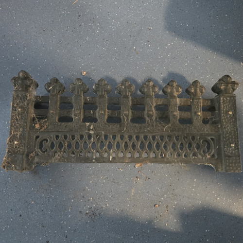 Antique cast iron fireplace - antique,