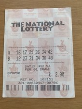 National Lottery Ticket From 1st Draw - Saturday 19th November 1994