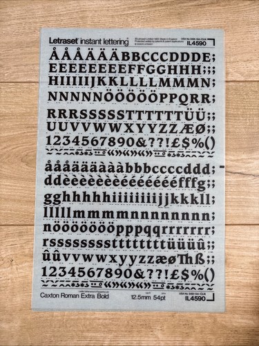Letraset rub transfer - letraset, on