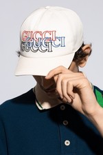 Gucci Mens Cap White Logo
