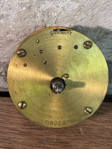 Vintage brass circular clock - brass,