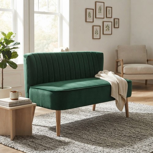Chic two seater velvet sofa - two-seater,