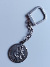 Solid Sterling Silver St Christopher Keyring Unoaerre 