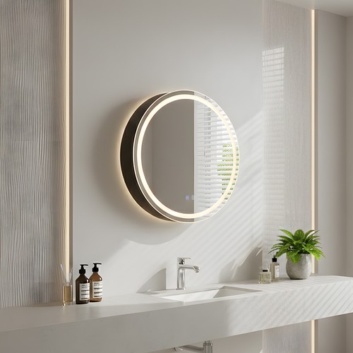 Round bathroom led mirror - bathroom,