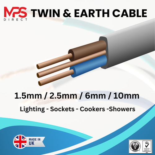 Twin and earth cable 5mm - and, 1.5mm