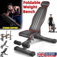 Weight Bench Adjustable Foldable Strength Training Full Body Workout Incline Gym