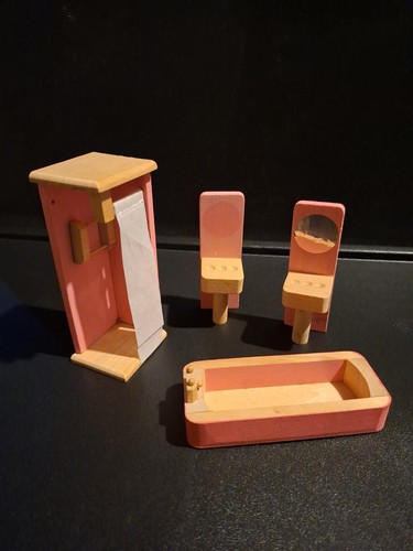 Wooden dolls house matching - wooden,