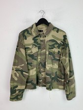 Topshop Green Camo Print Raw