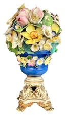 DERBY - COALPORT SUPERB FLORAL ENCRUSTED ORNAMENTAL VASE - FABULOUS C1820