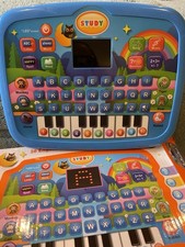 Educational Learning Computer Toy Blue Tablet for Kids Child Toddler