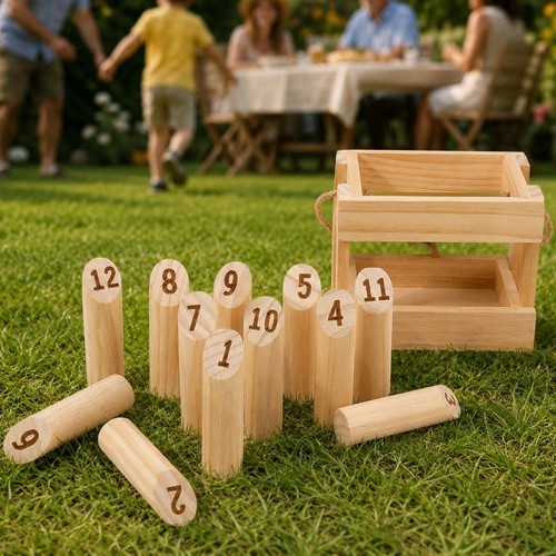 Wooden molkky game toy with - molkky,