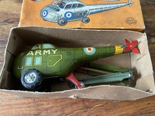 VINTAGE MARX FRICTION MILITARY ARMY HELICOPTER H- 1993 BOXED VGC