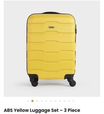 3 Piece Hard Case Luggage Shell Cabin Suitcase 4 Wheel Travel Bag Lightweight UK