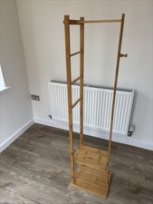 Bamboo Coat Rack Stand Natural