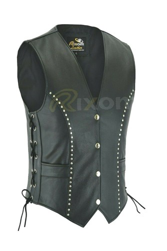 Ladies leather waistcoat - leather,