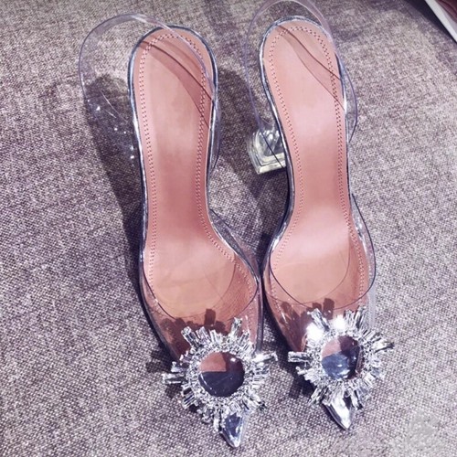 Ladies clear diamante - ladies, pointed