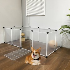 Clear Panels Pet Dog Play Pen