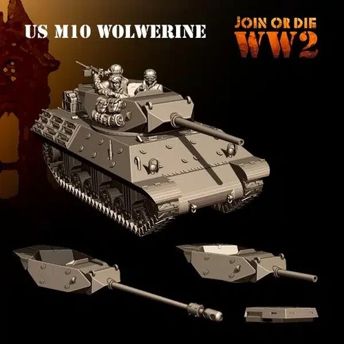 28mm wwii m10 tank - us,