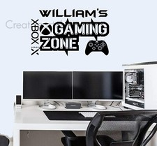 Gaming Zone Personalised Wall Stickers XBOX Series X Controller Game Zone Decal1