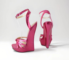 Ultra high wedge strappy sandals 18cm EU 43
