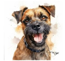 Watercolor Border Terrier