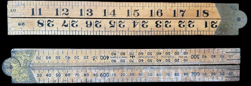 Vintage pair wood - &, brass