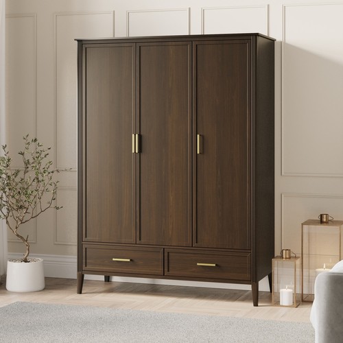 Large walnut door triple - walnut,