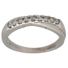 18ct white gold diamond ring - white,