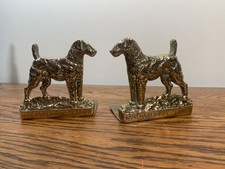 A PAIR OF ANTIQUE BRASS WIRE