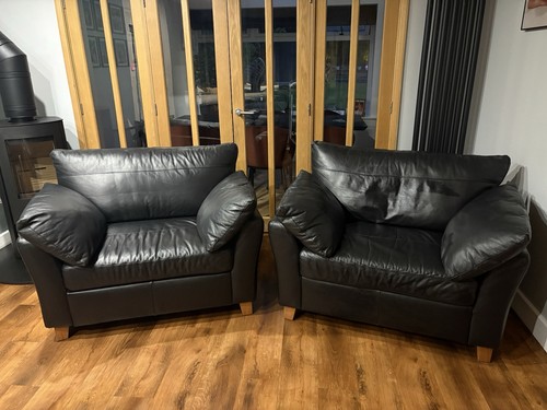 Next black leather cuddle - leather,