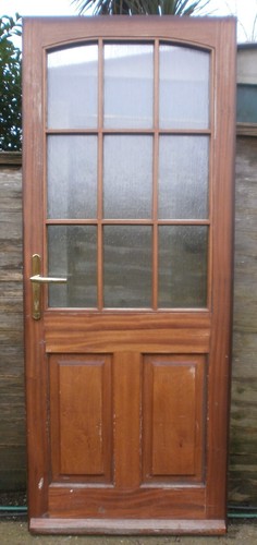 Vintage hardwood front door