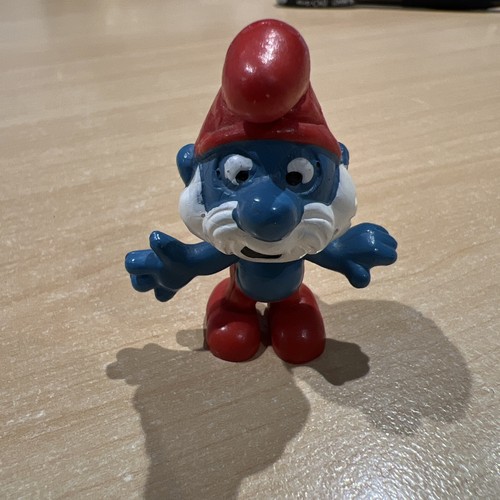 Vintage papa smurf figure toy - smurf,