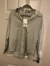 Zara Striped Shirt Blouse Size