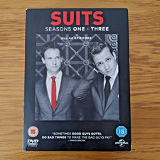 Suits DVD Box Set Seasons One - Three All 44 Episodes Bonus Features 34 Hrs Gift