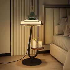 LED Sofa Side Coffee Table 3 Color Bedside End Table with Storage Living Room