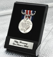 25th Silver Wedding Anniversary Distinguished Service Medal + Case. Gift/Present