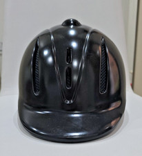 Adjustable Fixed Peak Riding / Cycling Helmet Hat Black Size 56-61cm ADULT