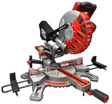 Sliding Mitre Saw 8" 1500W Laser Guide 210×70mm Single Bevel 5500rpm Lightweight