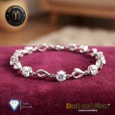Women Heart Charm Bracelet 925
