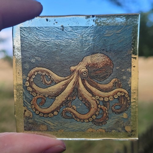 Stained glass octopus - stained,