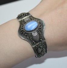 Antique French 800 Silver Blue