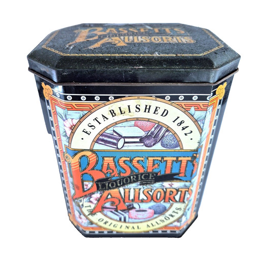 Vintage tin bassett - tin, bassett's
