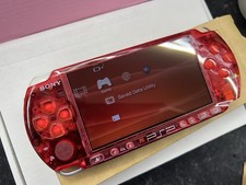 Sony PSP 3000 Transparent Red w/ Charger New Replacement Battery