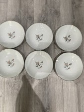 Noritake China Margot Pattern 6 Fruit,  Soup Or Cereal Bowls