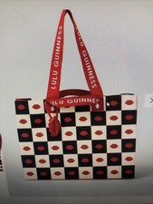 Lulu Guinness Checkered Tote Bag Red/Black BNWT  - SOLD OUT
