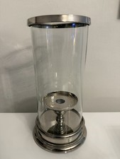 Laura Ashley Glass Cylinder Hurricane Lamp