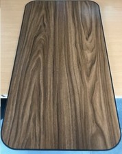 WALNUT TABLE & BLACK TRIM +