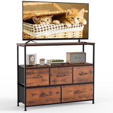 TV Stand Dresser with 5 Fabric