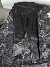 Ladies Marks & Spencer’s Leather Look Leggings With Diamante Size 18
